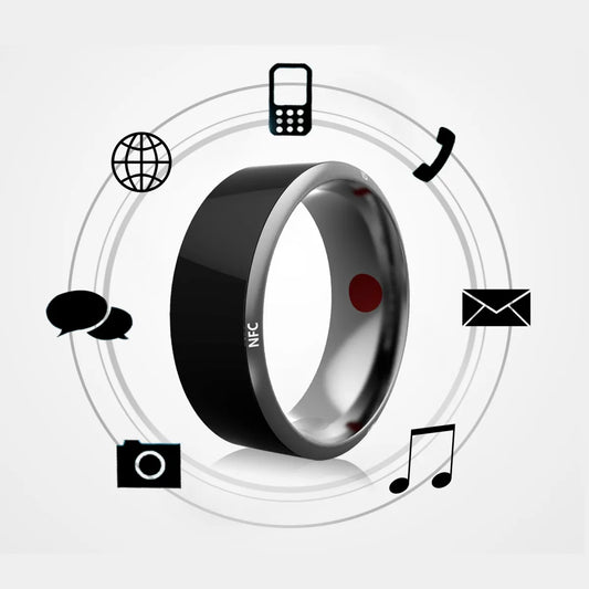 Multifunctional Black Smart Wearable Ring