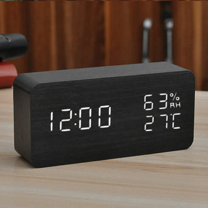 Wooden Digital Multifunctional Alarm Clock